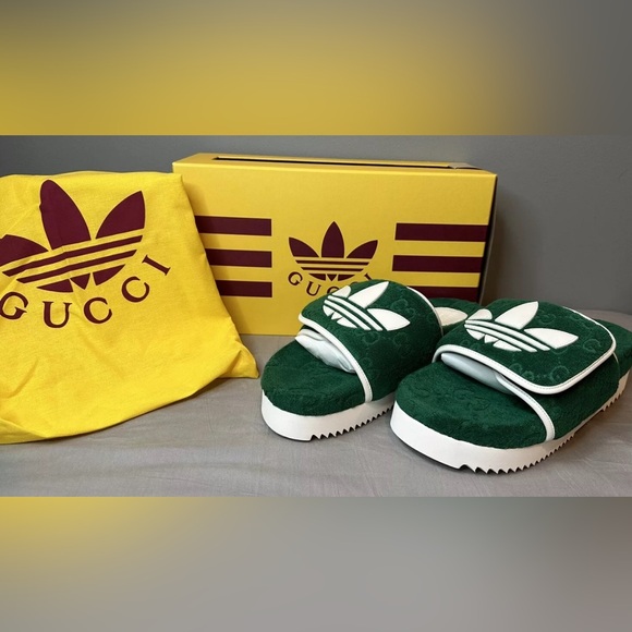 BNWT Gucci X Adidas Limited Edition Men’s Collab Slides! - Picture 3 of 3